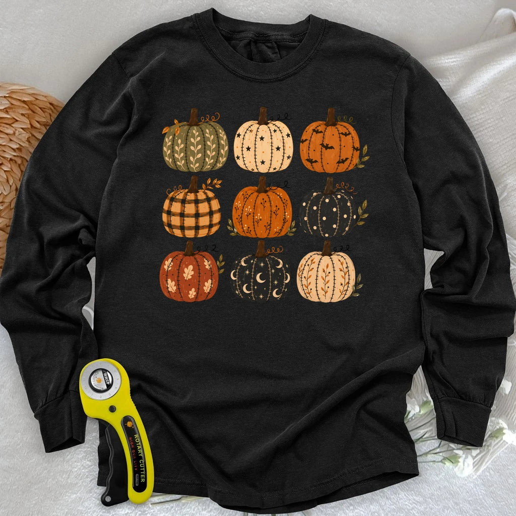 Fabric Lover’s Pumpkin Patch Long Sleeve T-shirt