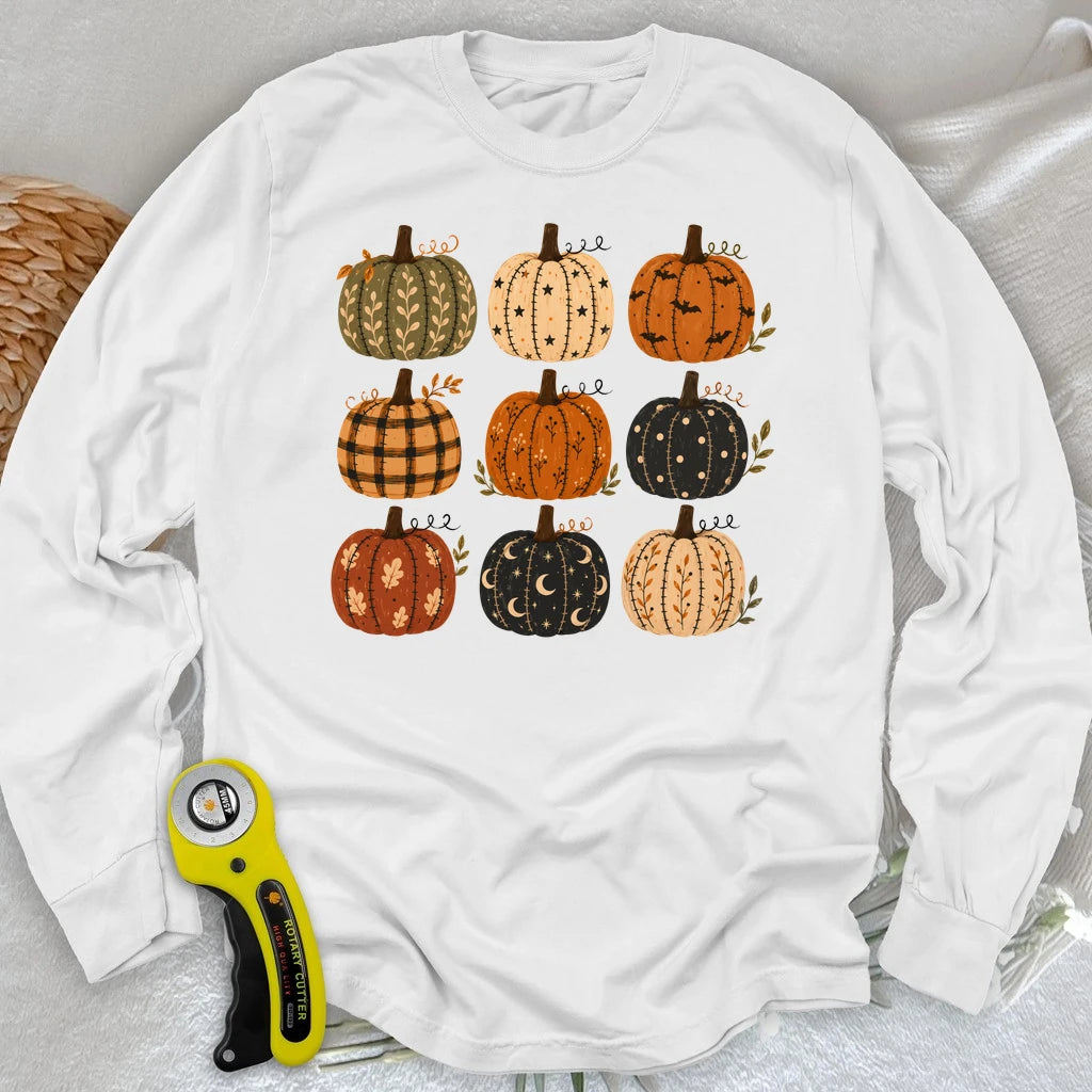 Fabric Lover’s Pumpkin Patch Long Sleeve T-shirt