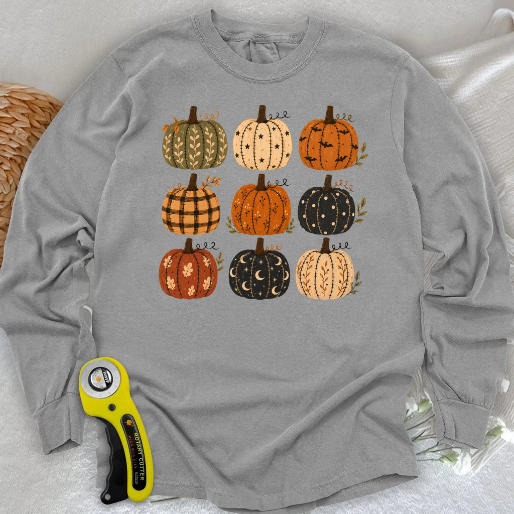 Fabric Lover’s Pumpkin Patch Long Sleeve T-shirt