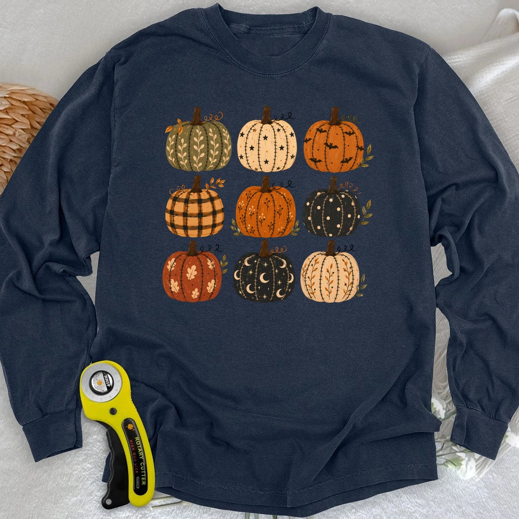 Fabric Lover’s Pumpkin Patch Long Sleeve T-shirt