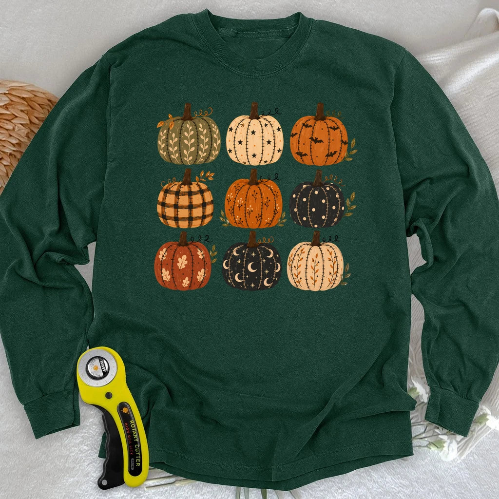 Fabric Lover’s Pumpkin Patch Long Sleeve T-shirt