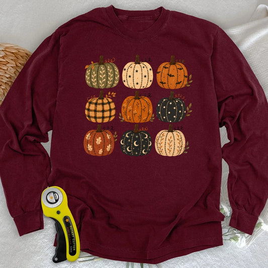 Fabric Lover’s Pumpkin Patch Long Sleeve T-shirt