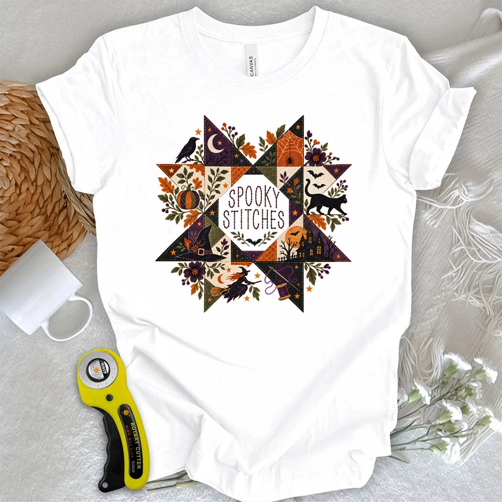 Halloween Bloom Quilt T-shirt