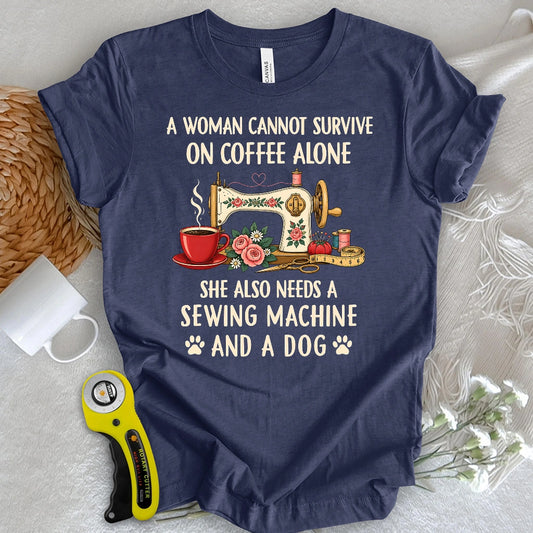 Coffee, Sewing & Dog Love T-shirt