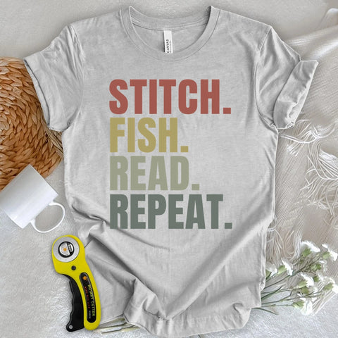 Stitch Fish Read Repeat T-shirt