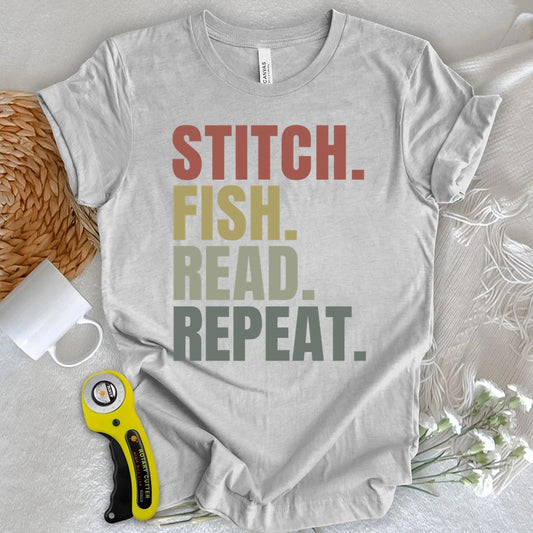 Stitch Fish Read Repeat T-shirt