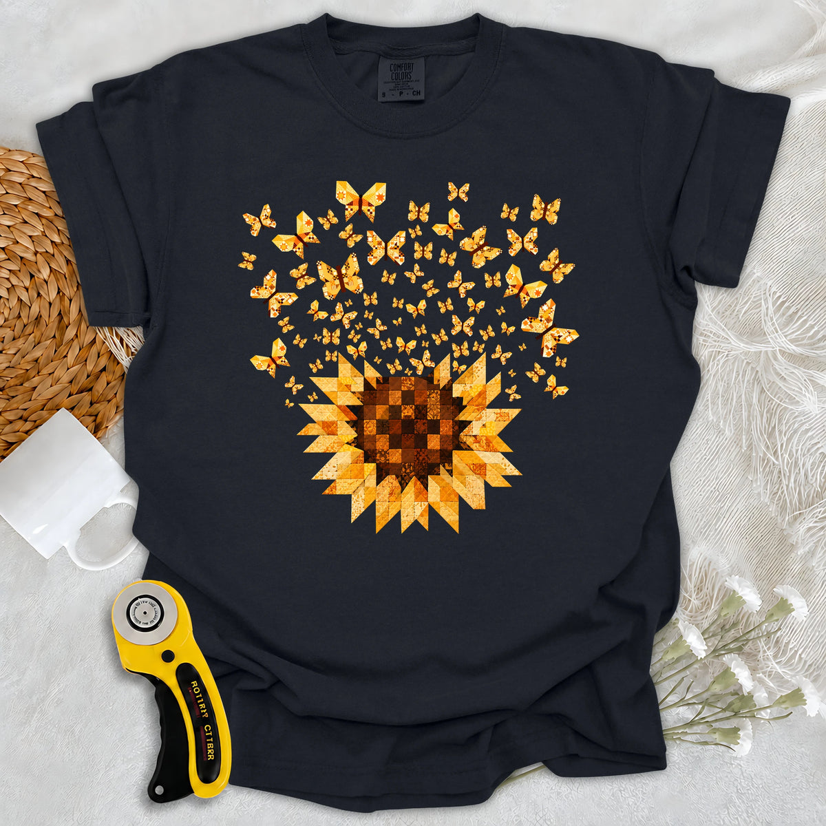 Comfort Colors Sunflower Magic Quilt Bloom T-shirt