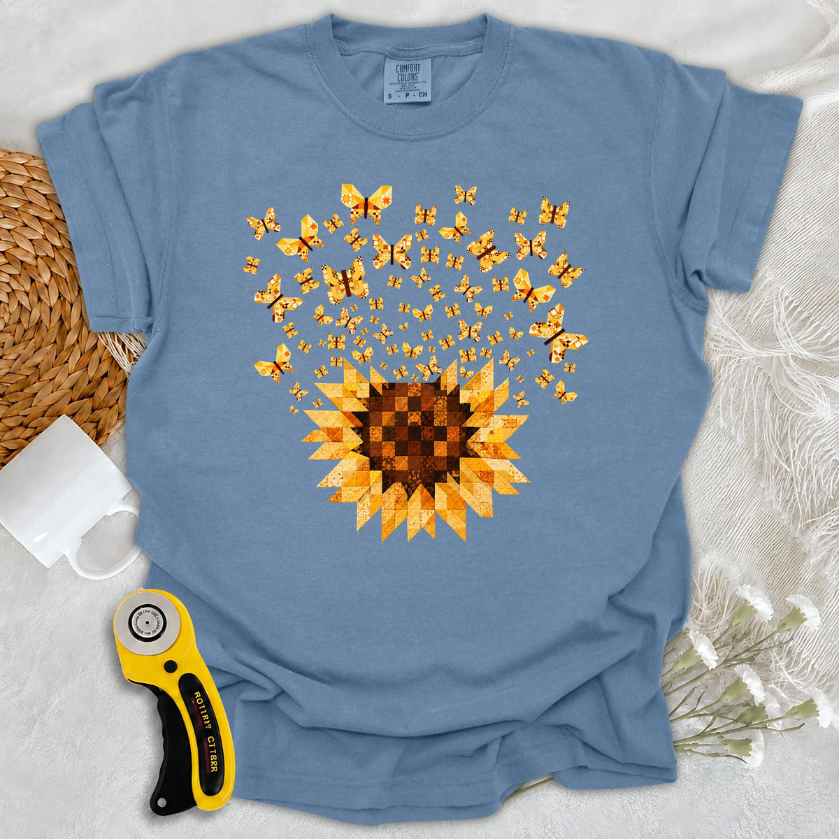 Comfort Colors Sunflower Magic Quilt Bloom T-shirt