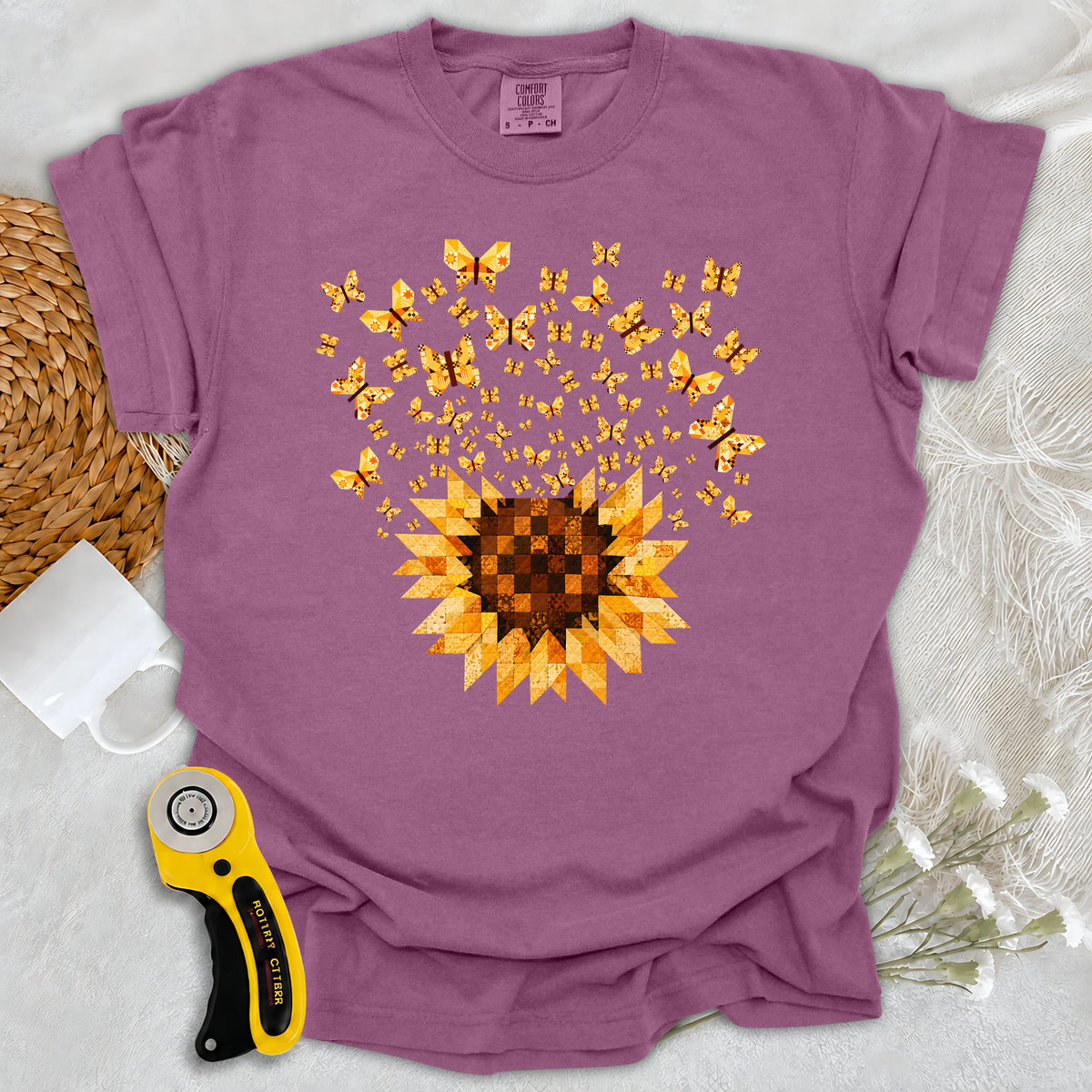 Comfort Colors Sunflower Magic Quilt Bloom T-shirt