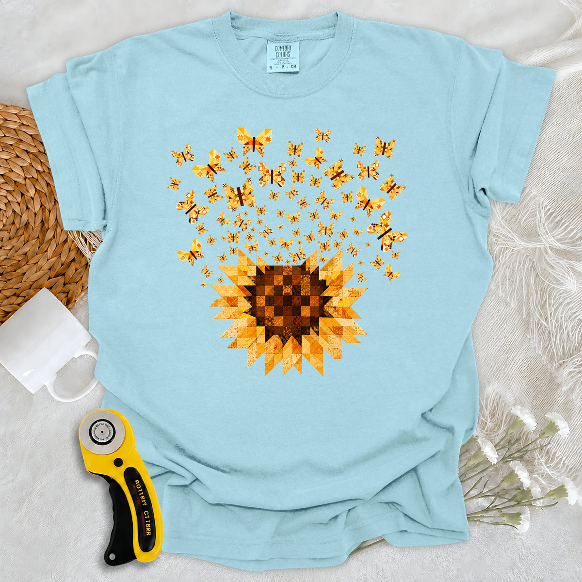 Comfort Colors Sunflower Magic Quilt Bloom T-shirt
