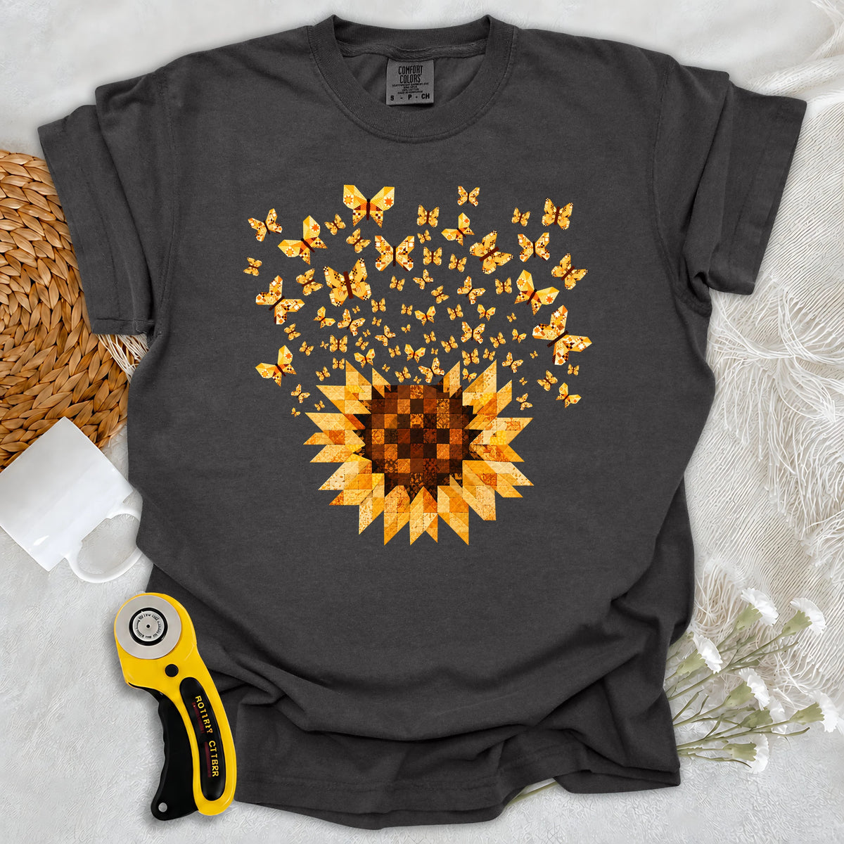 Comfort Colors Sunflower Magic Quilt Bloom T-shirt