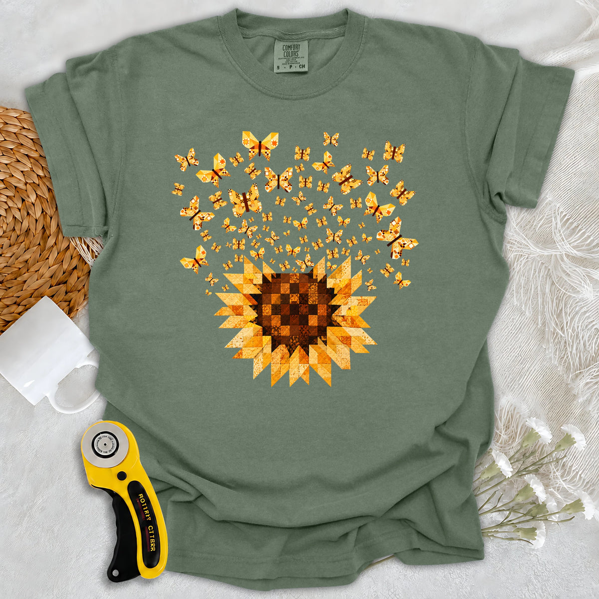 Comfort Colors Sunflower Magic Quilt Bloom T-shirt