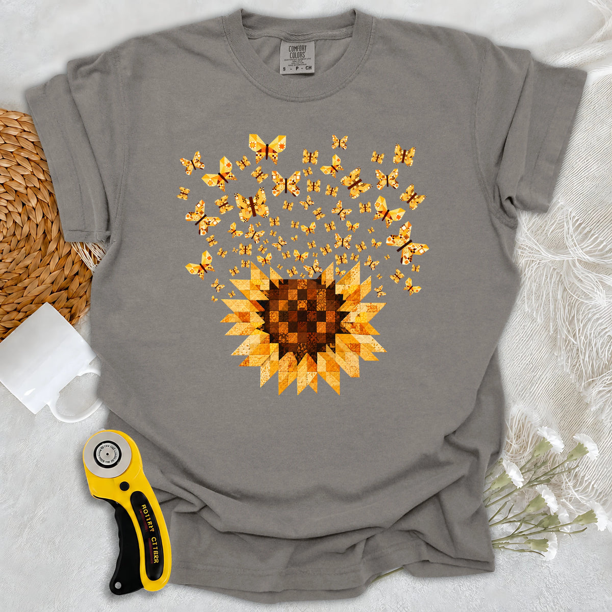 Comfort Colors Sunflower Magic Quilt Bloom T-shirt