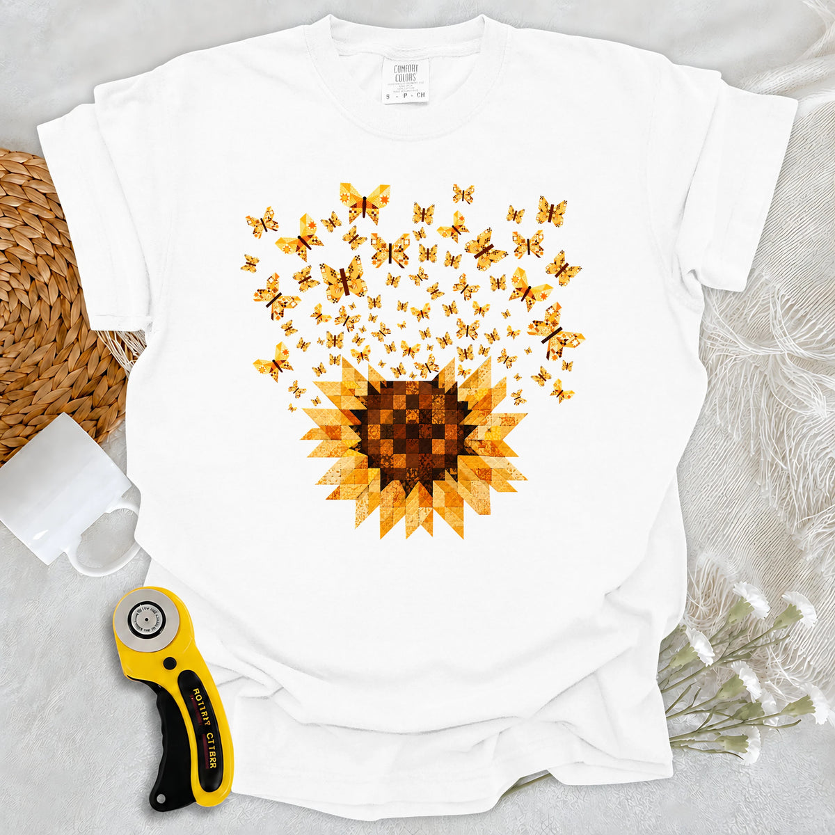 Comfort Colors Sunflower Magic Quilt Bloom T-shirt