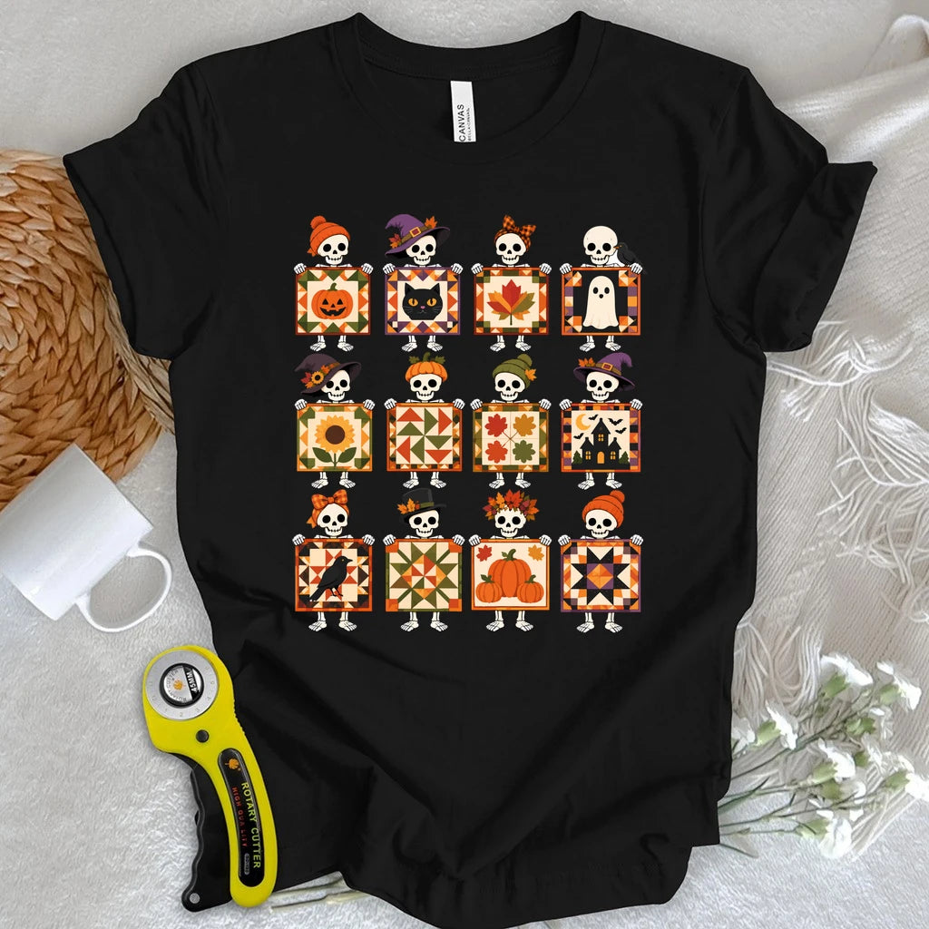 Skeleton Quilt Society T-shirt