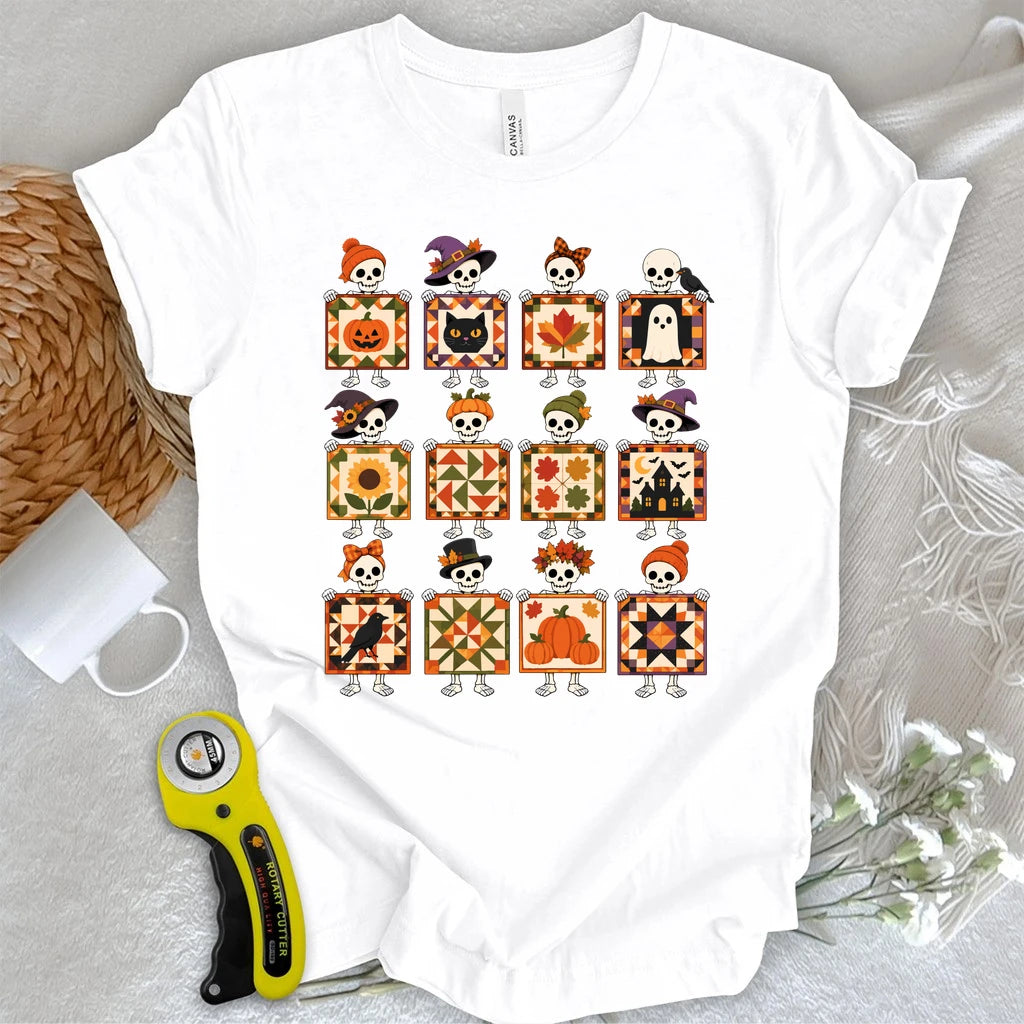 Skeleton Quilt Society T-shirt
