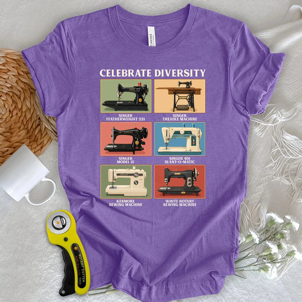 Celebrate Vintage Sewing Machines T-shirt