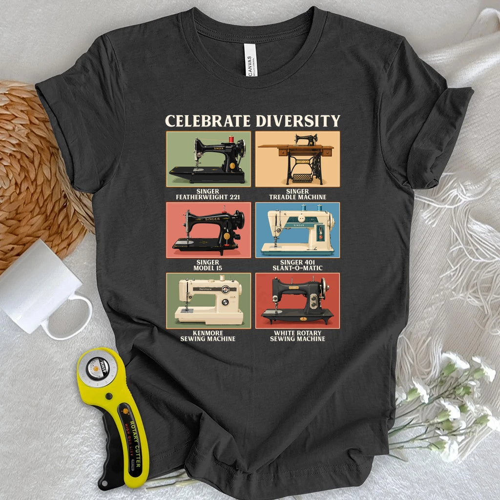 Celebrate Vintage Sewing Machines T-shirt