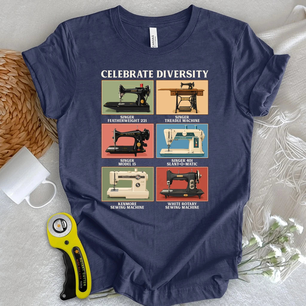 Celebrate Vintage Sewing Machines T-shirt