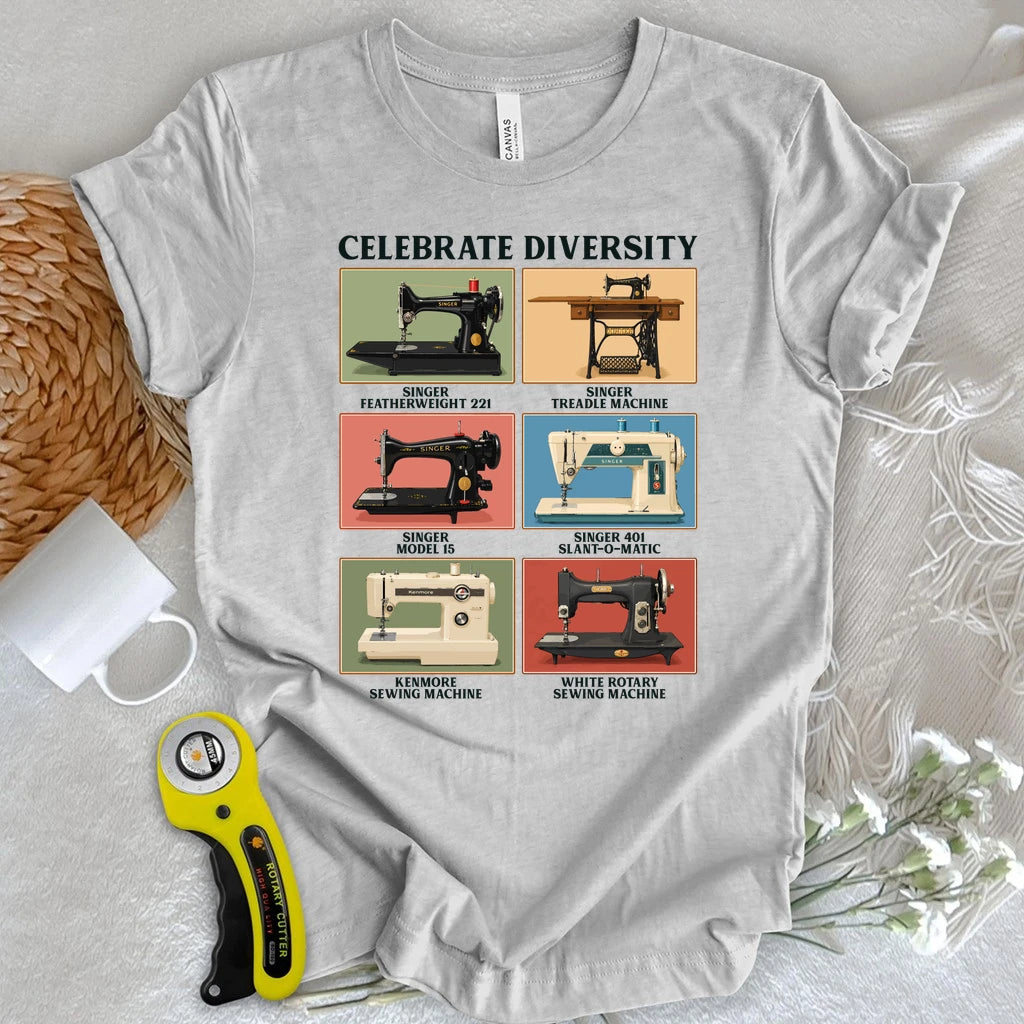Celebrate Vintage Sewing Machines T-shirt
