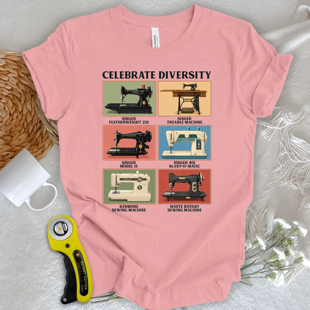 Celebrate Vintage Sewing Machines T-shirt