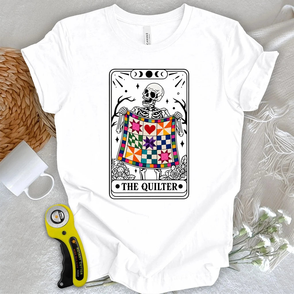 Skeleton Quilter Tarot T-shirt