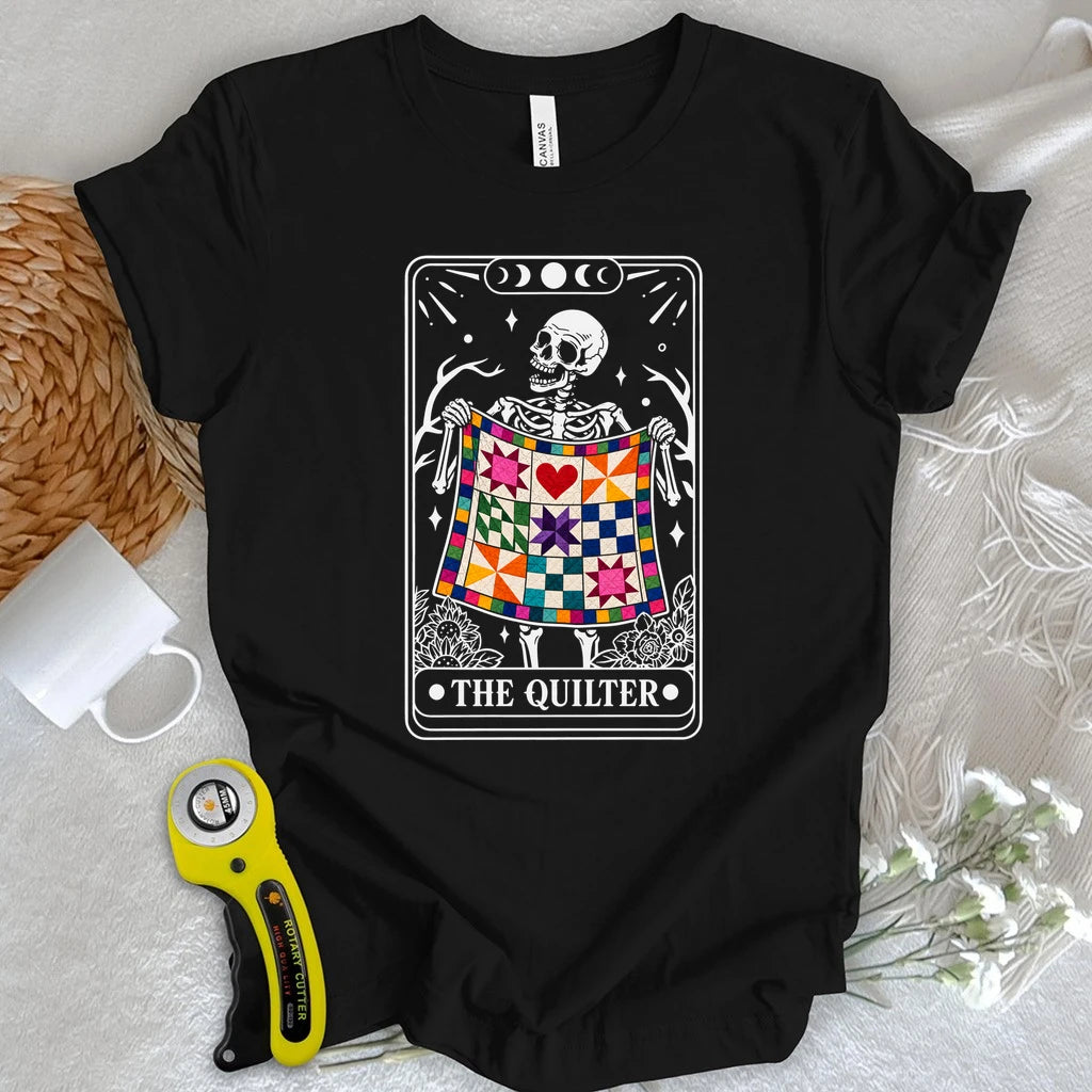 Skeleton Quilter Tarot T-shirt