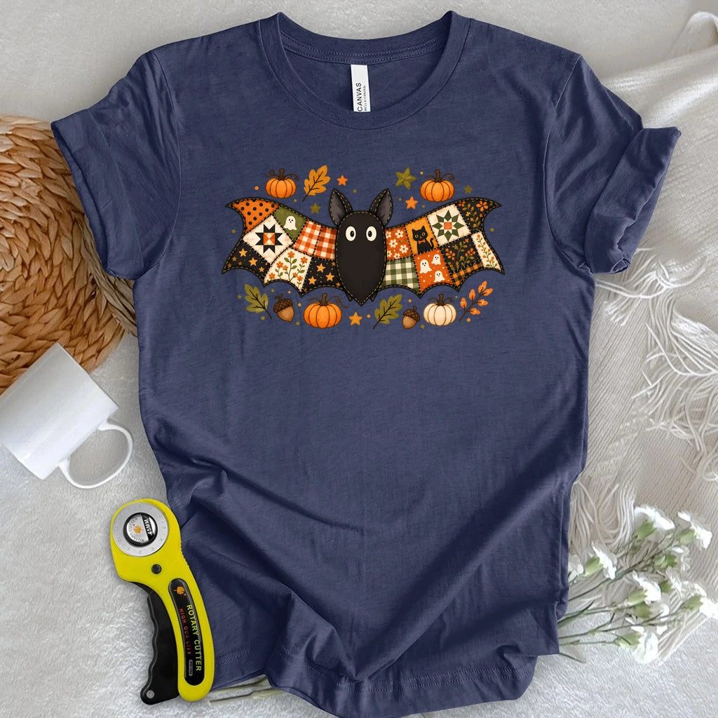 Autumn Patchwork Bat T-shirt
