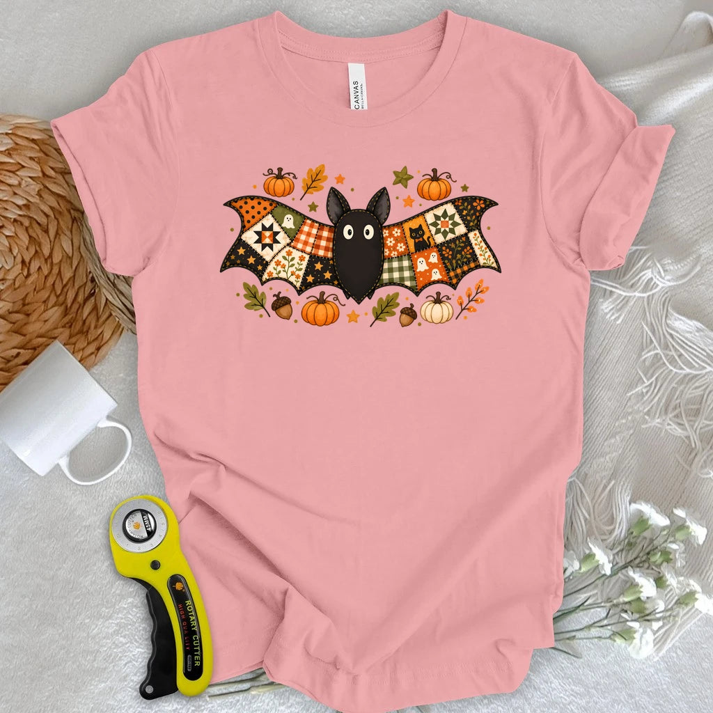 Autumn Patchwork Bat T-shirt