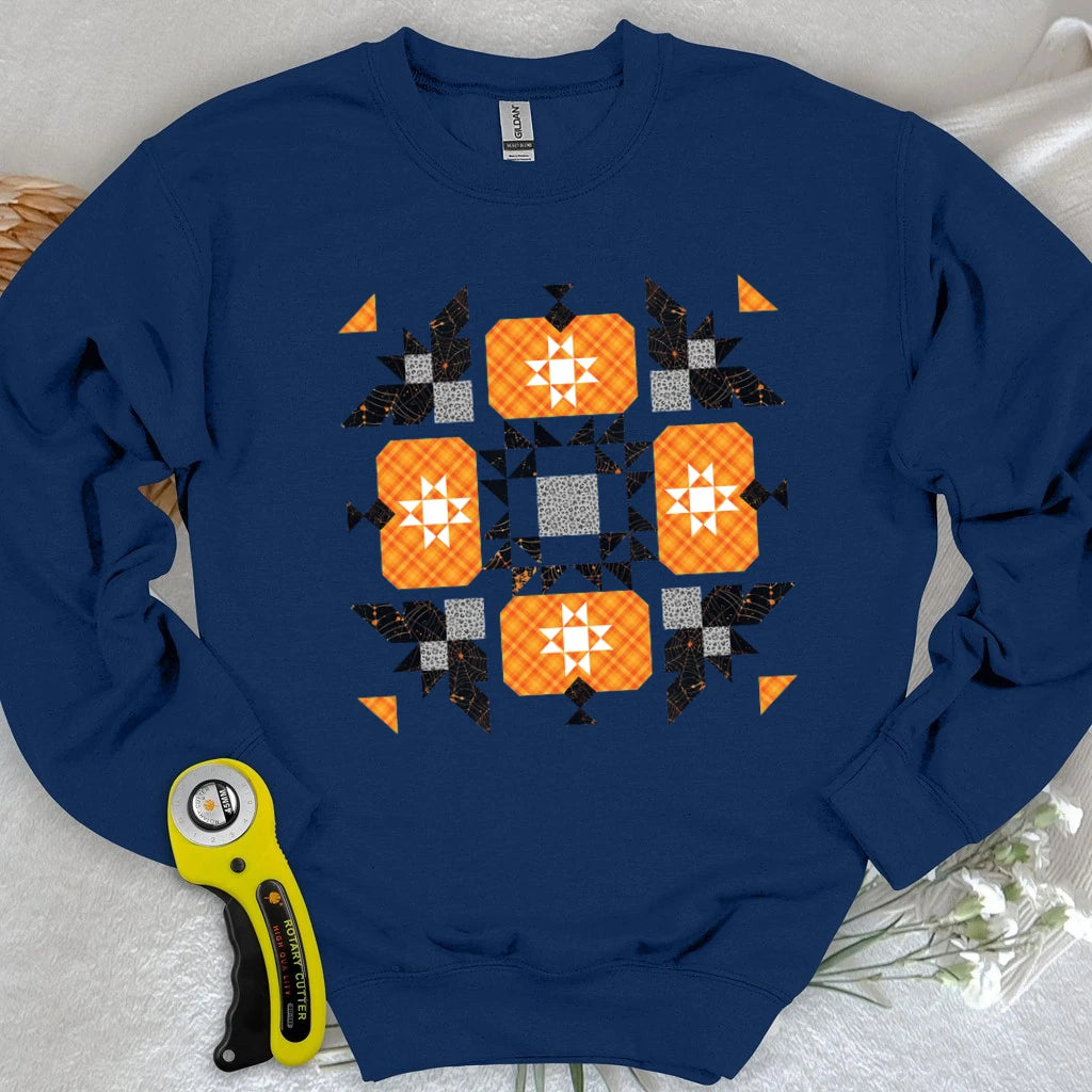 Halloween Patchwork Quilt Sweatshirt