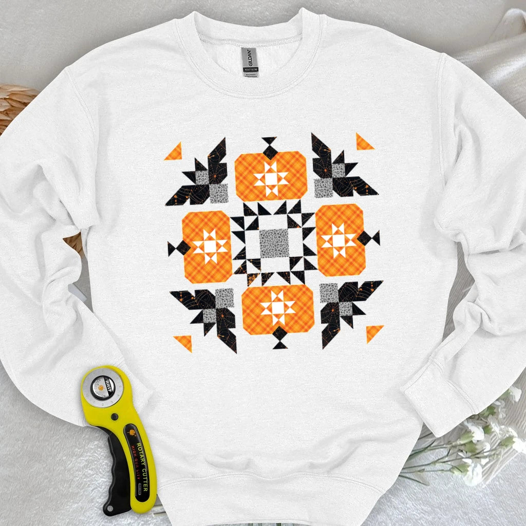 Halloween Patchwork Quilt Sweatshirt