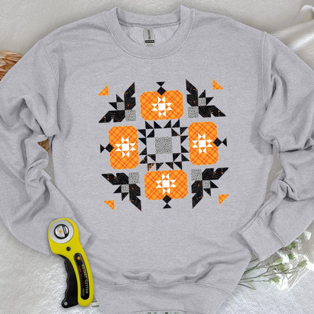Halloween Patchwork Quilt Sweatshirt