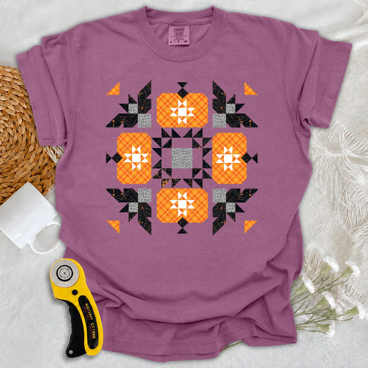 Comfort Colors Halloween Patchwork Quilt T-shirt