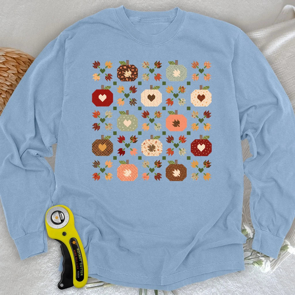 Autumn Patchwork Quilt Long Sleeve T-shirt