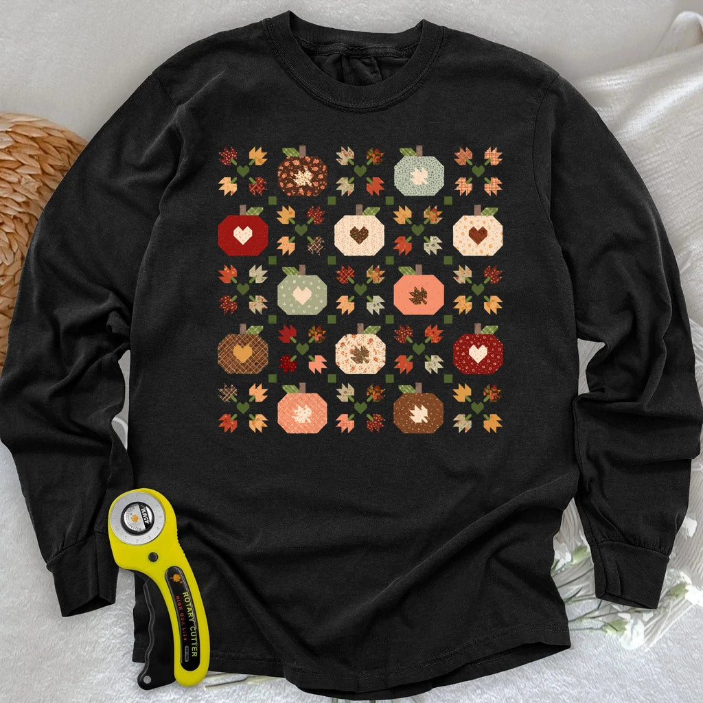 Autumn Patchwork Quilt Long Sleeve T-shirt