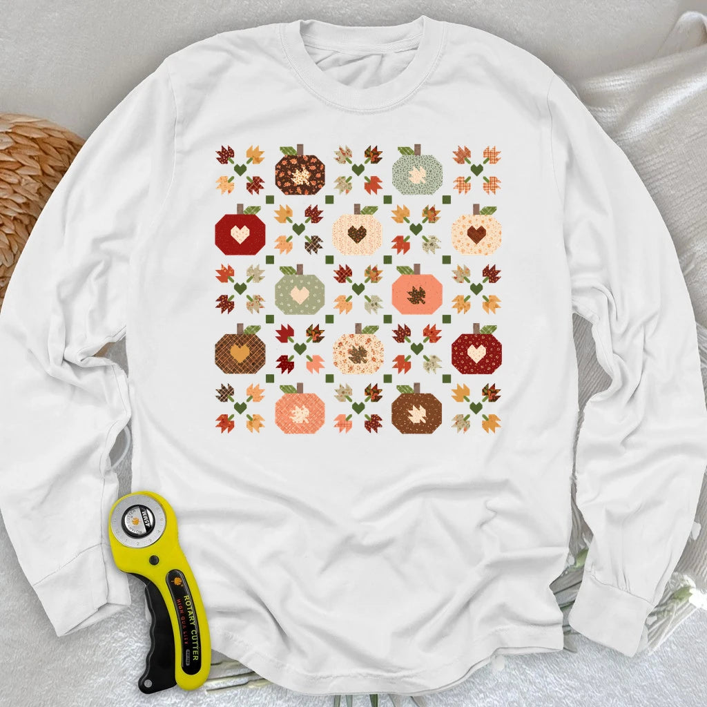 Autumn Patchwork Quilt Long Sleeve T-shirt