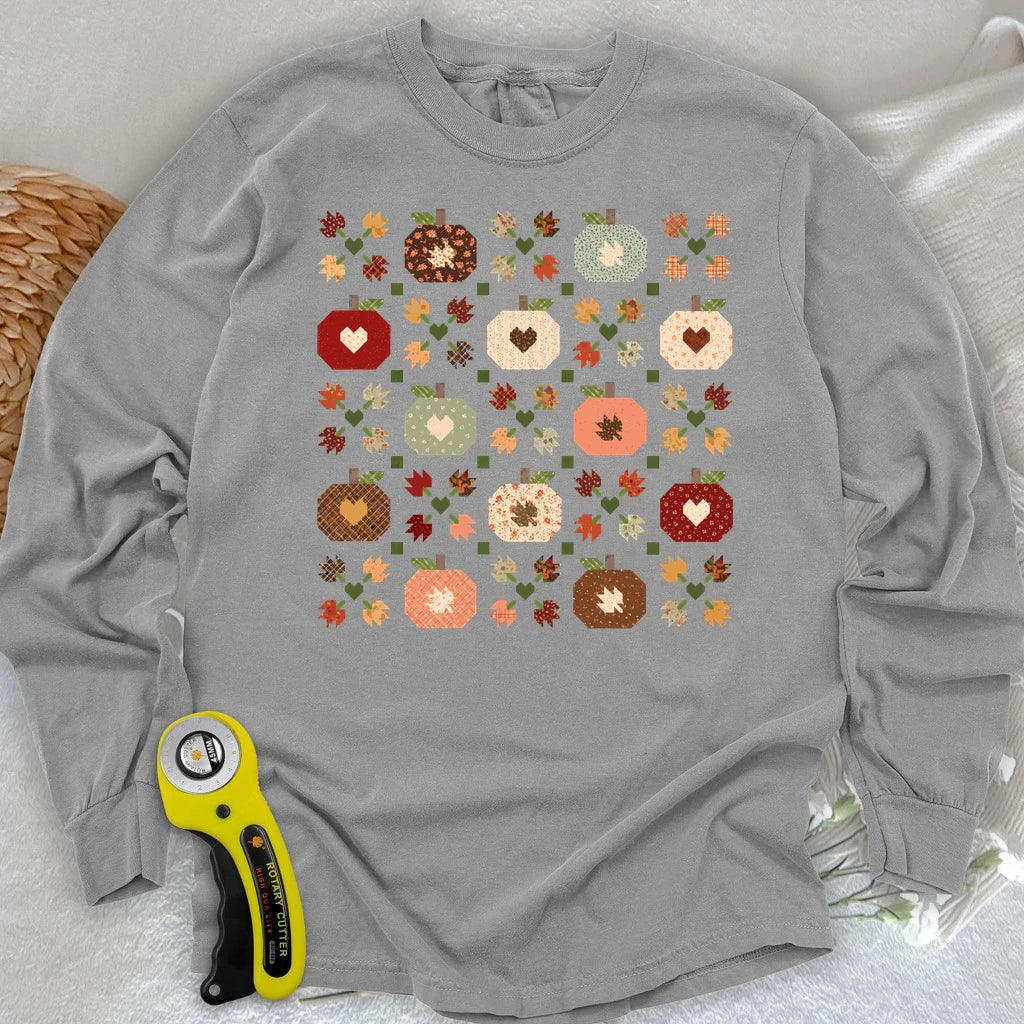Autumn Patchwork Quilt Long Sleeve T-shirt