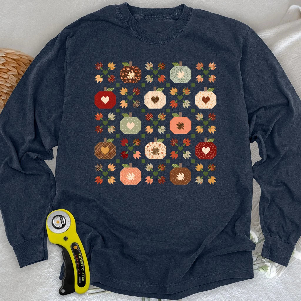 Autumn Patchwork Quilt Long Sleeve T-shirt