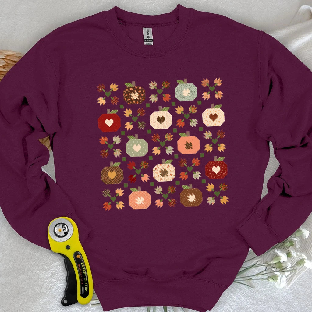 Autumn Patchwork Quilt Sweatshirt