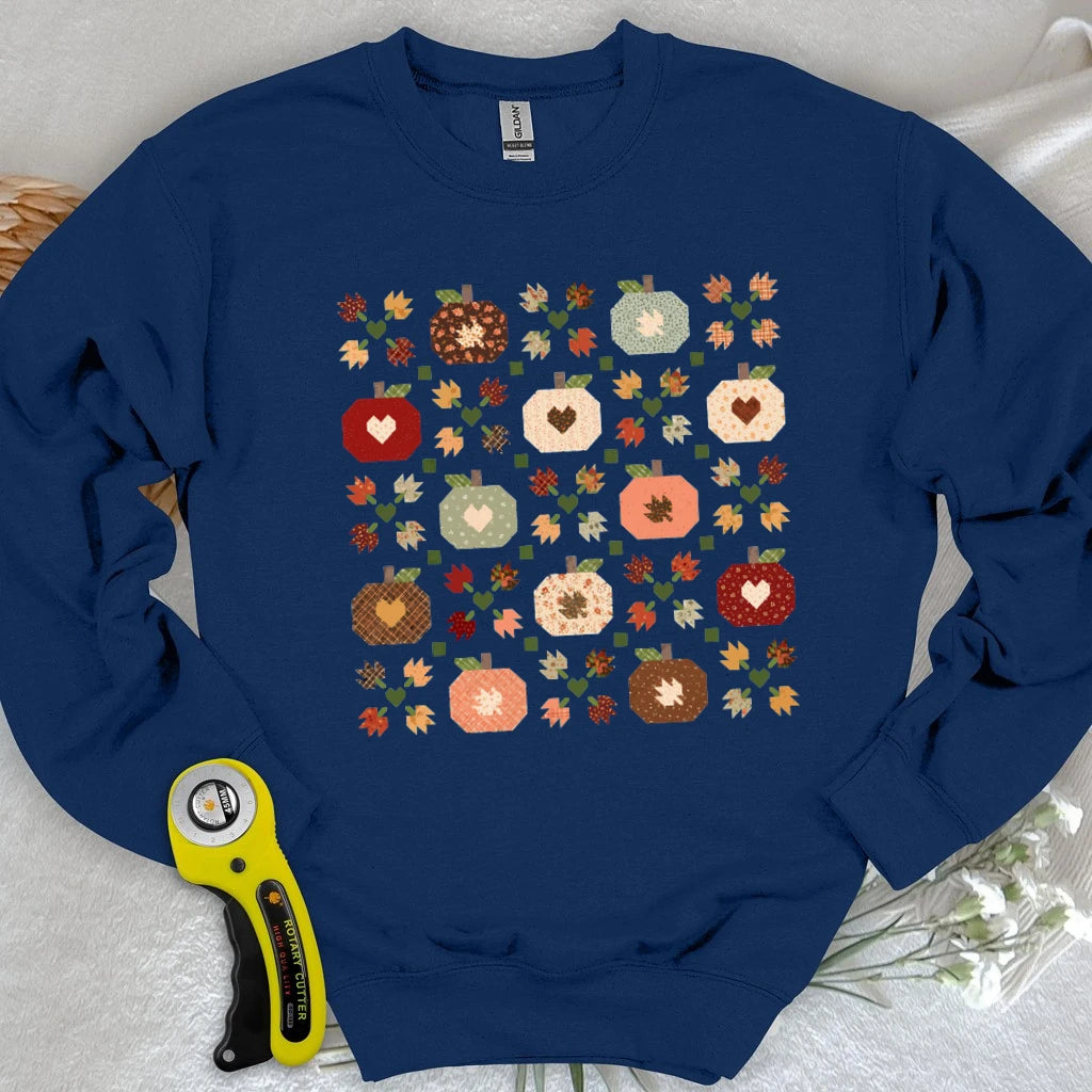 Autumn Patchwork Quilt Sweatshirt