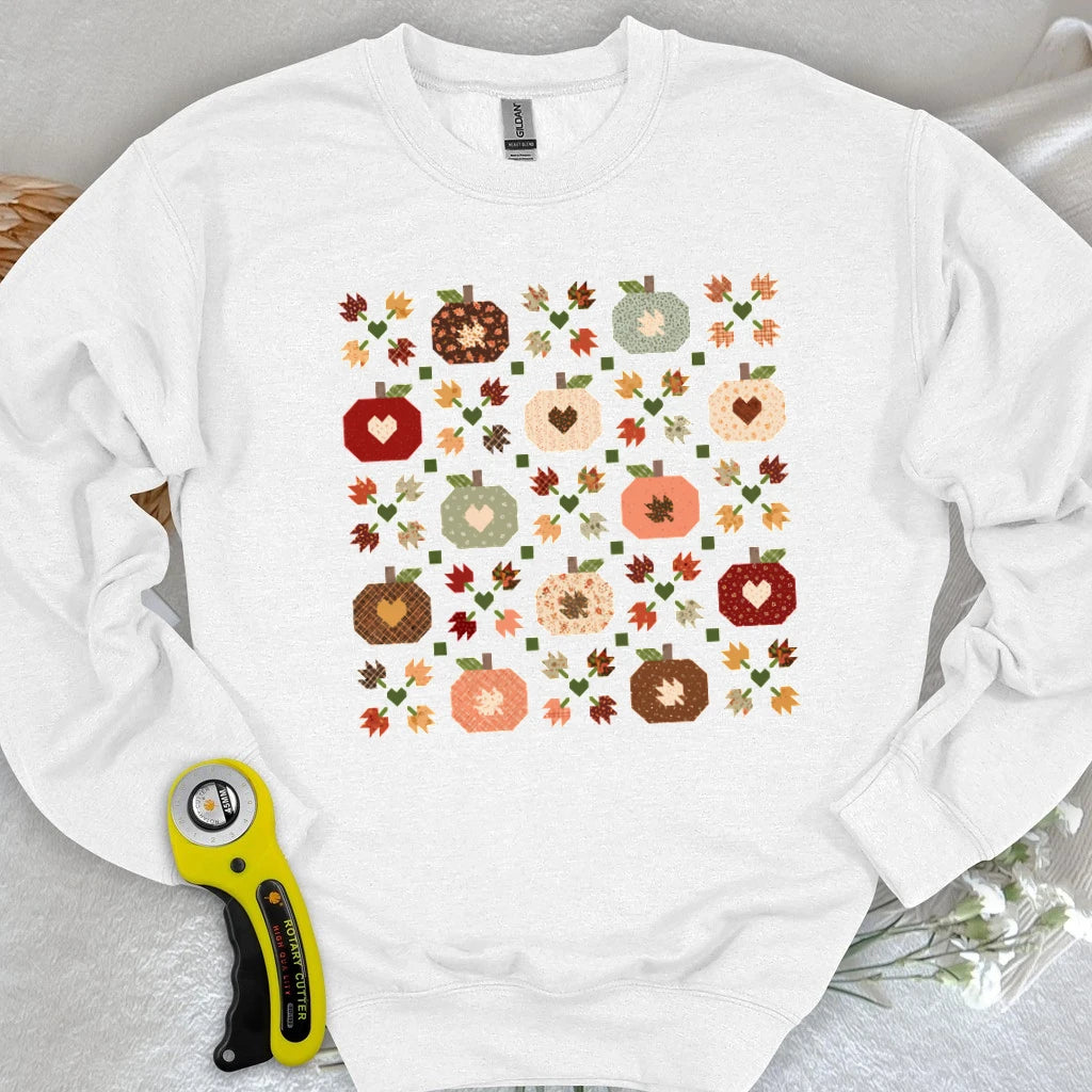 Autumn Patchwork Quilt Sweatshirt