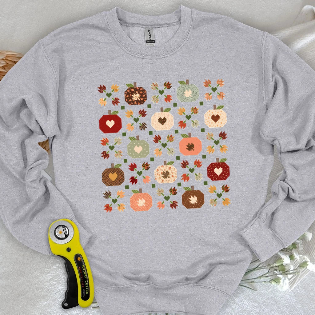 Autumn Patchwork Quilt Sweatshirt