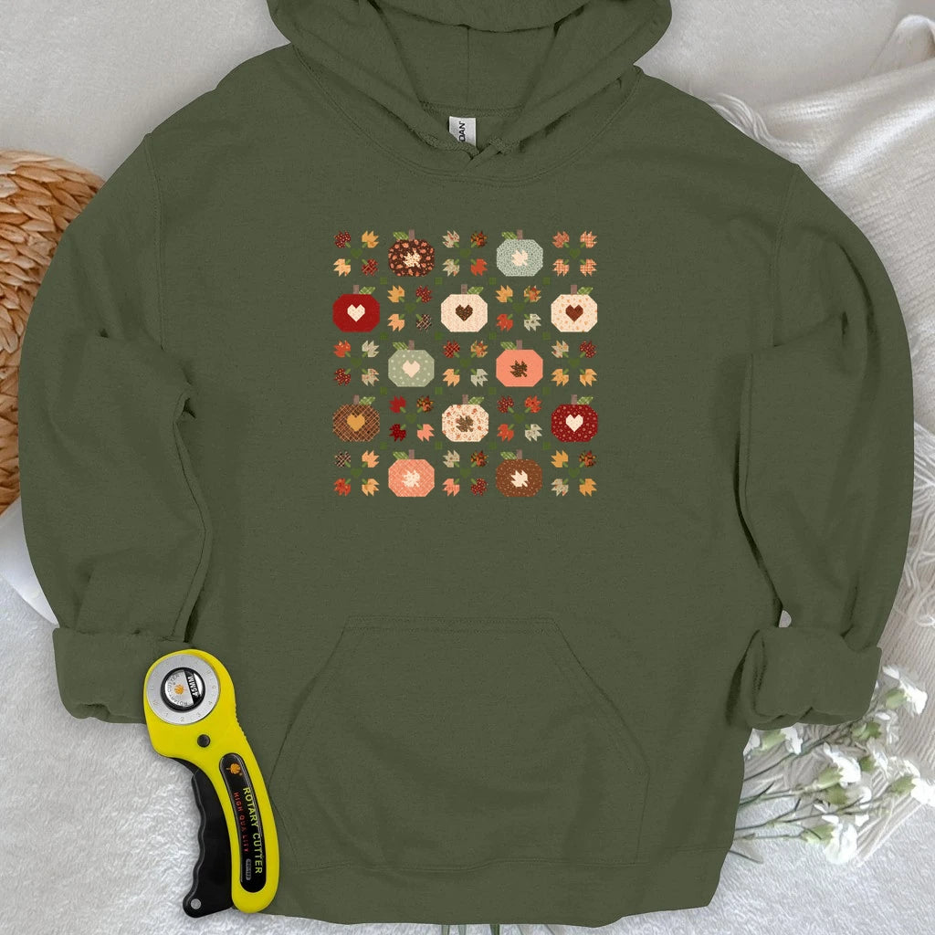 Autumn Patchwork Quilt Hoodie