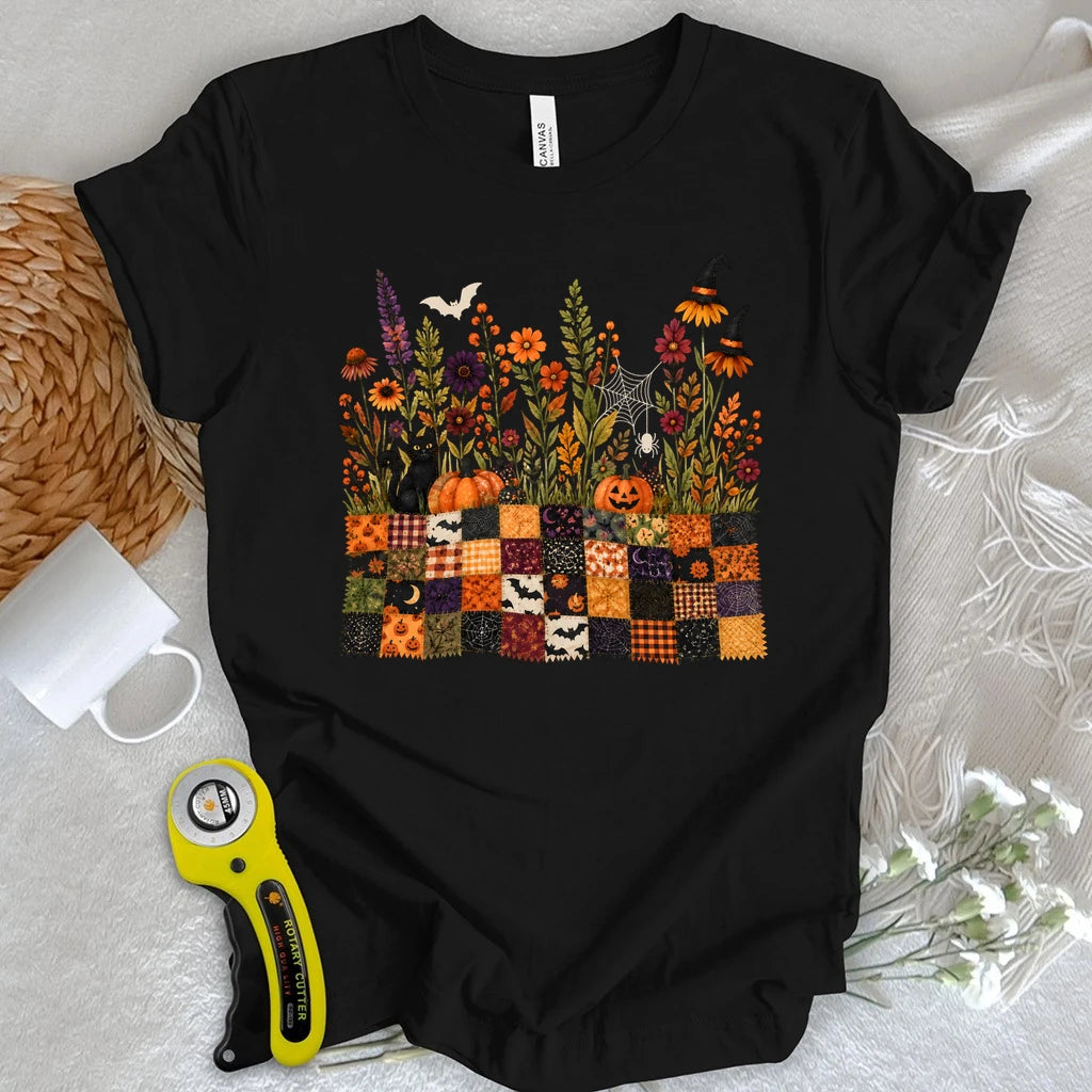 Halloween Patchwork Garden T-shirt