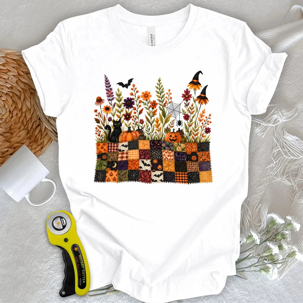 Halloween Patchwork Garden T-shirt