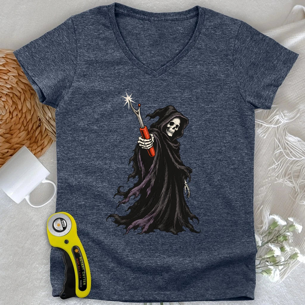 The Seam Reaper Lady V-neck