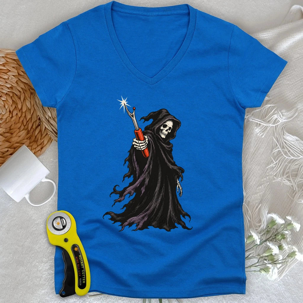 The Seam Reaper Lady V-neck