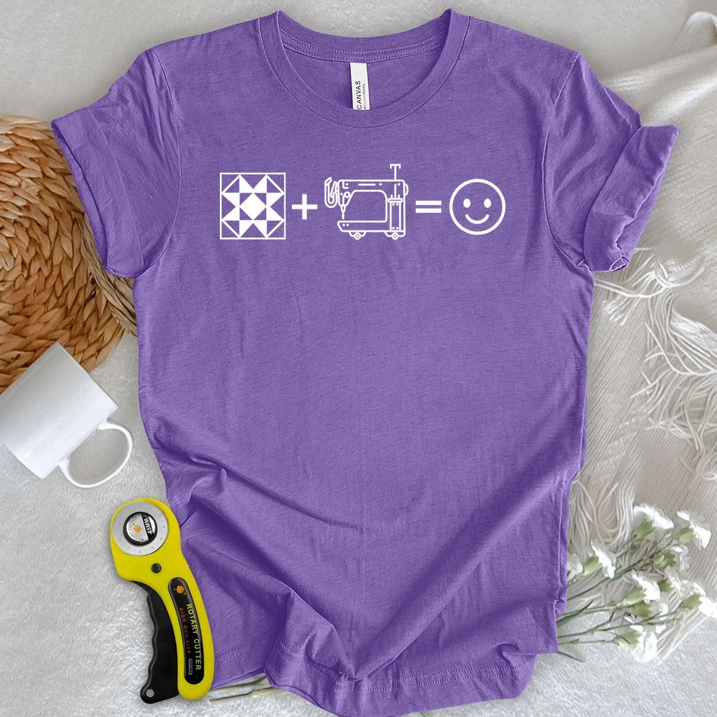 The Quilter's Happiness Equation T-shirt
