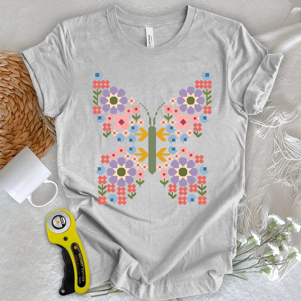 Patchwork Butterfly Garden T-shirt