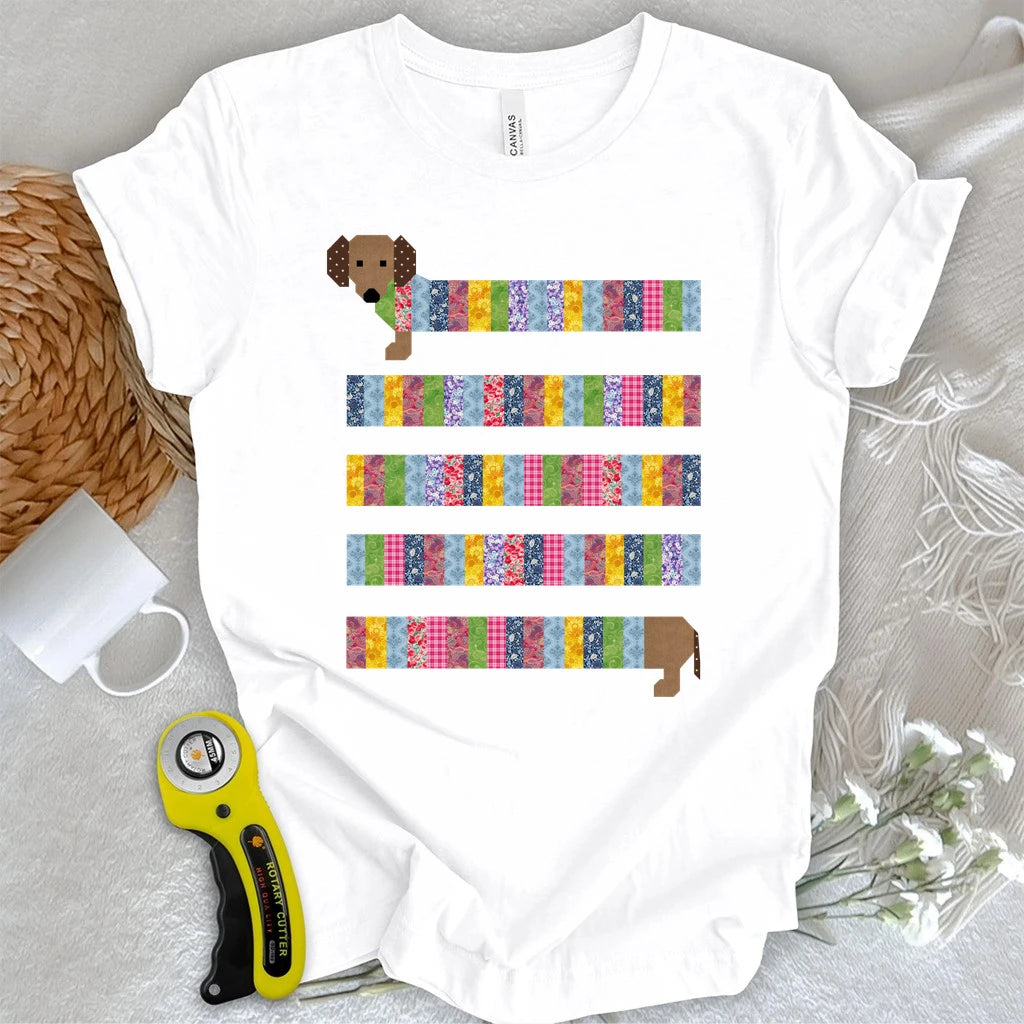 Patchwork Dachshund T-shirt